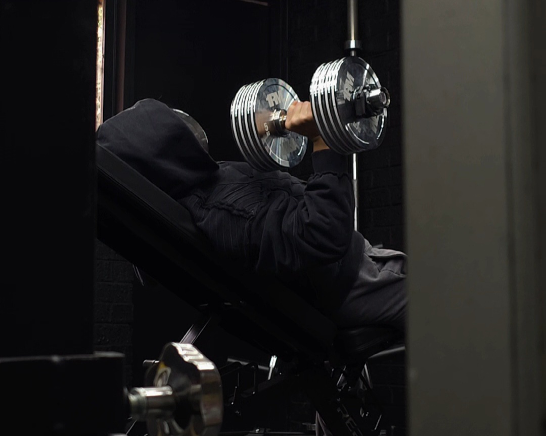 A lifter working through a hard set
